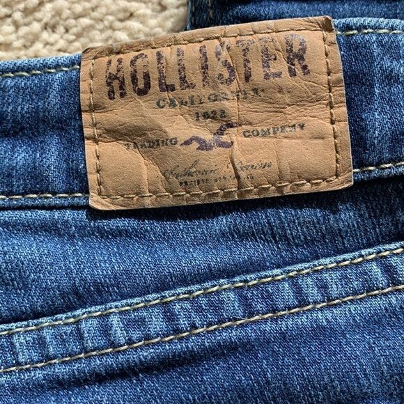 Hollister Washed 1R Distressed Straight Skinny Denim Jeans Size W 25 - Picture 3 of 8